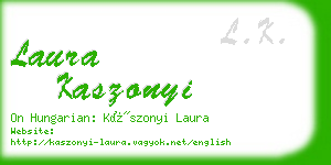 laura kaszonyi business card